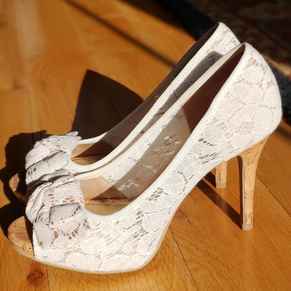 Christian Siriano lace heels